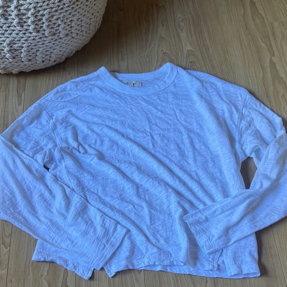 Madewell Long Sleeve Tee in Light Blue